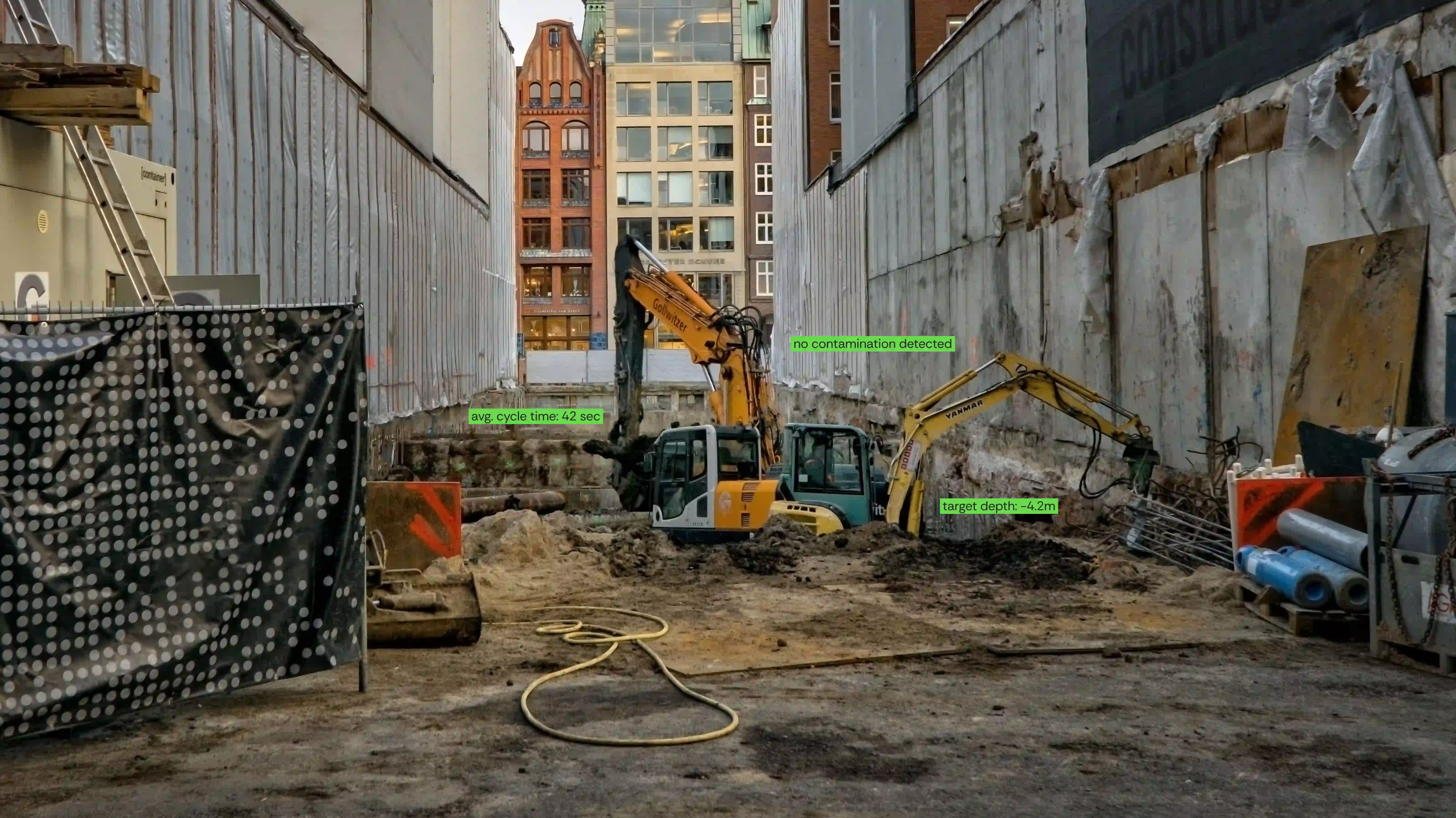 AI vision detections construction zone