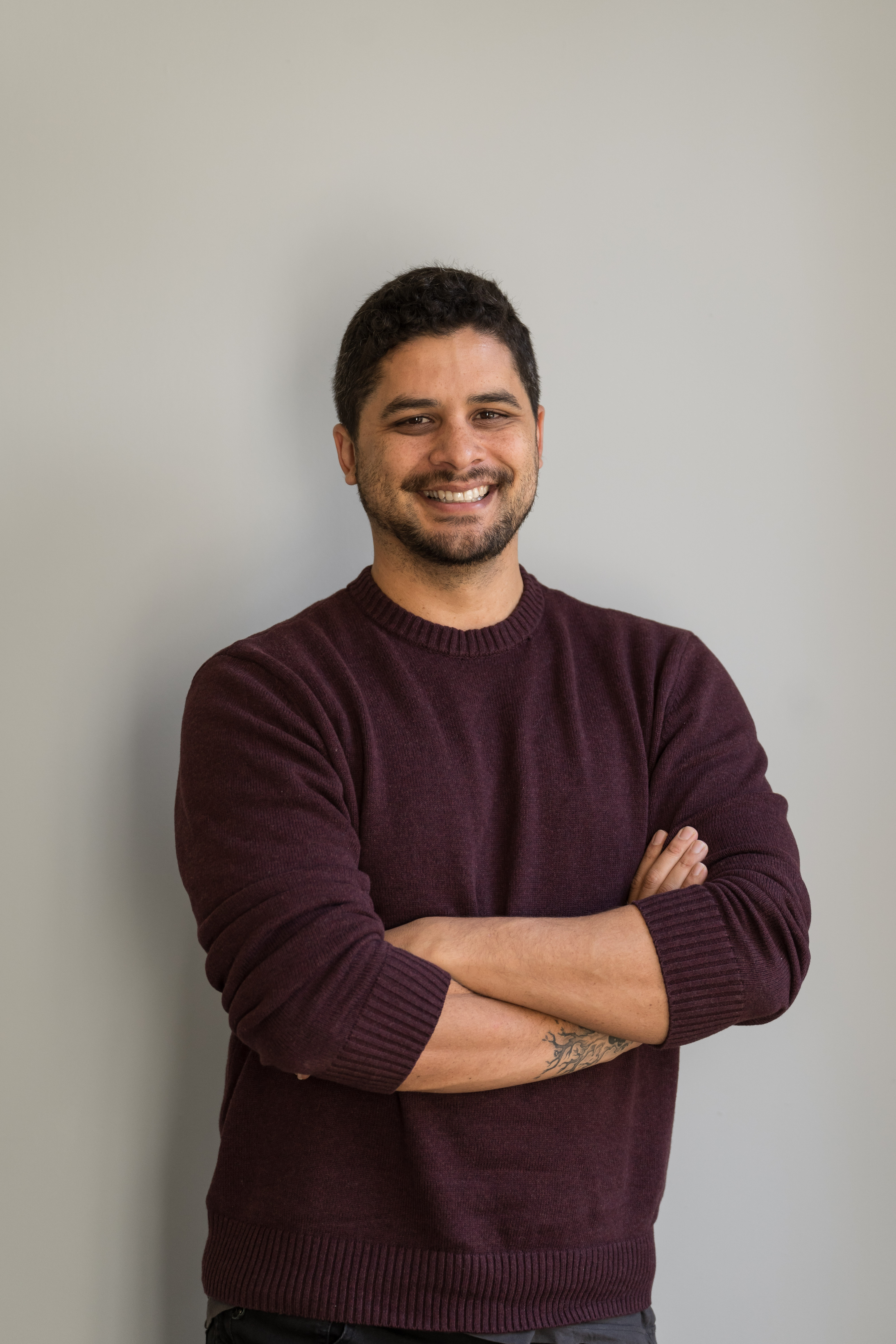 Young woman smiling at someone