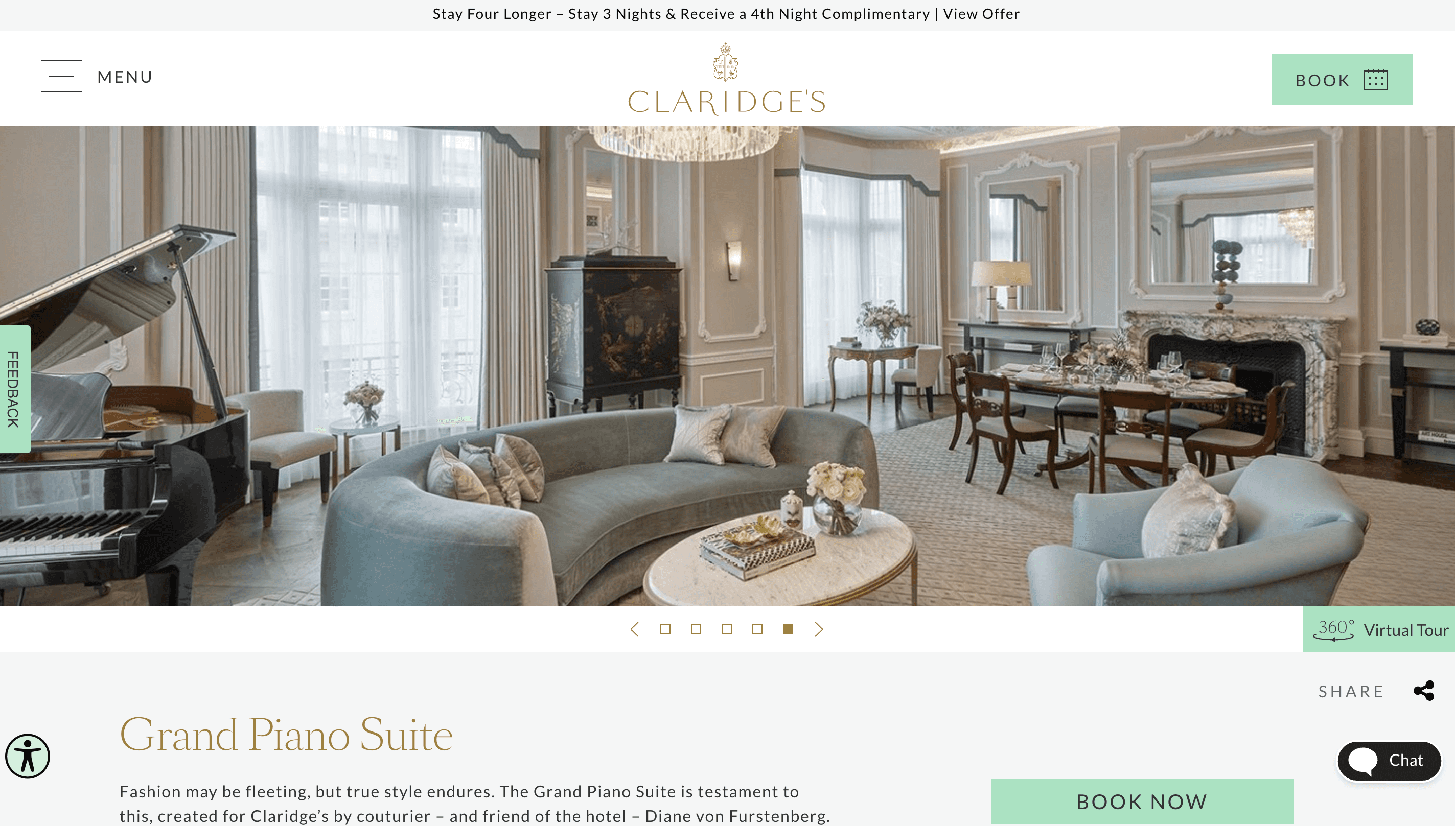 Images of Claridge's hotel Grand Piano Suite
