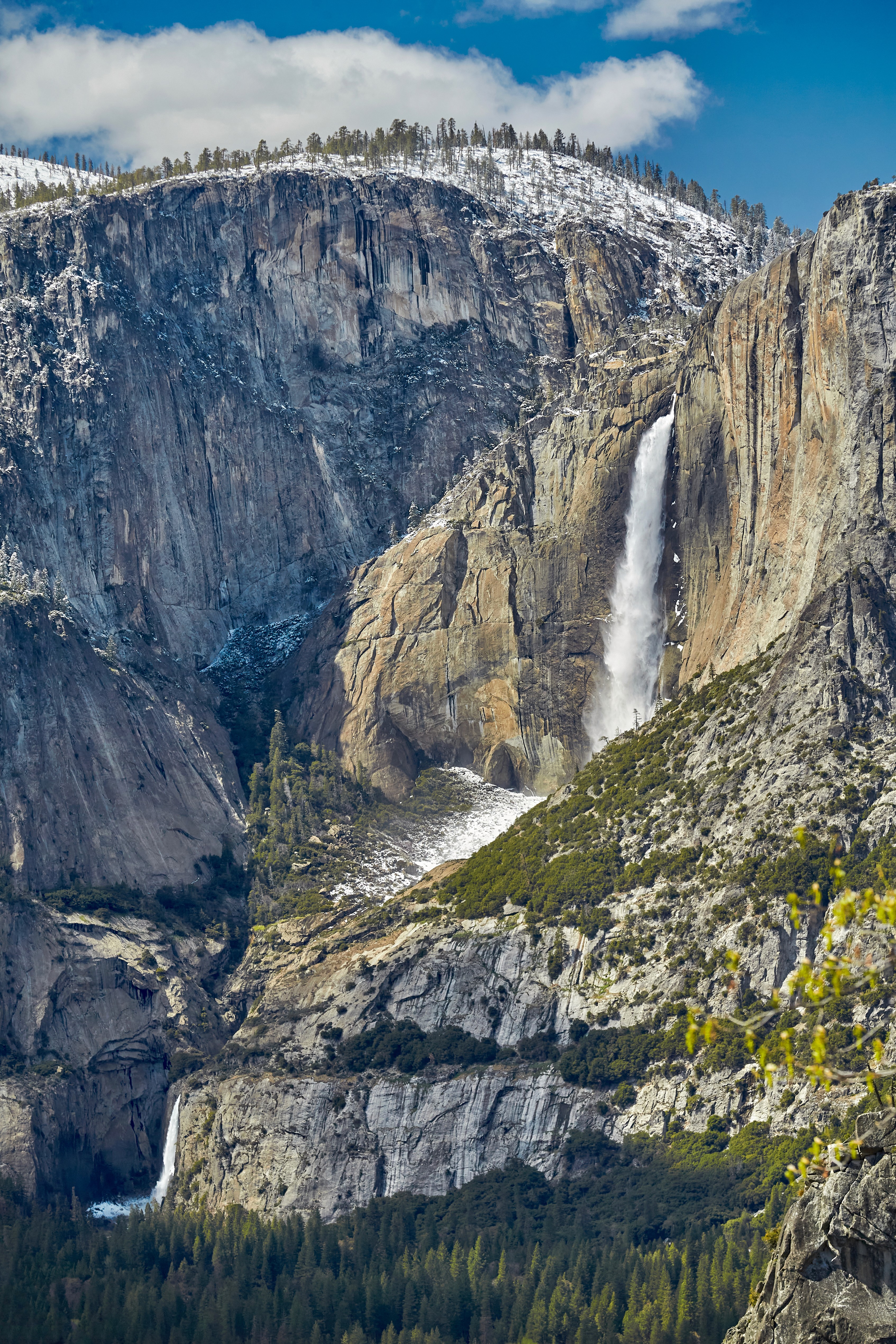 Image of waterfall at Yosemite National Park, USA, travel photography