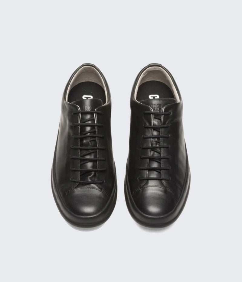 Black Leather Sneakers