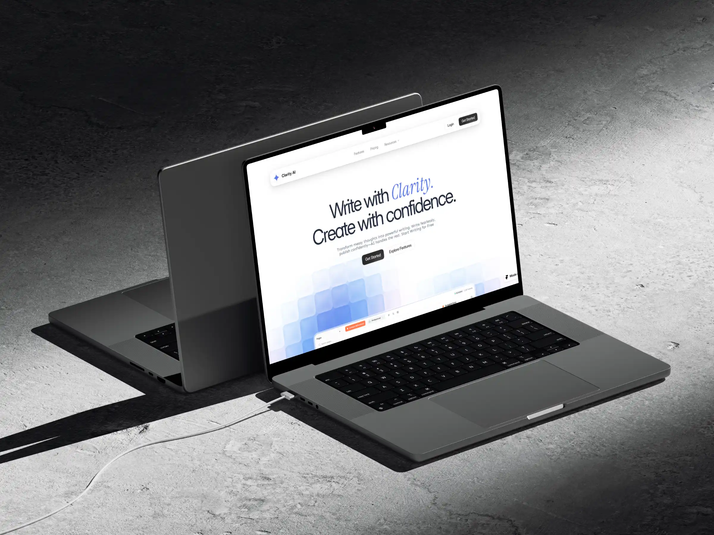 mockup of desktop screen from this project