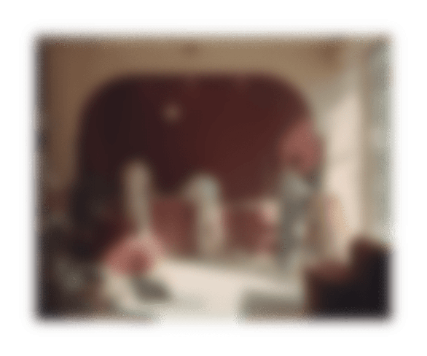 Abstract blue shapes create an interesting pattern.