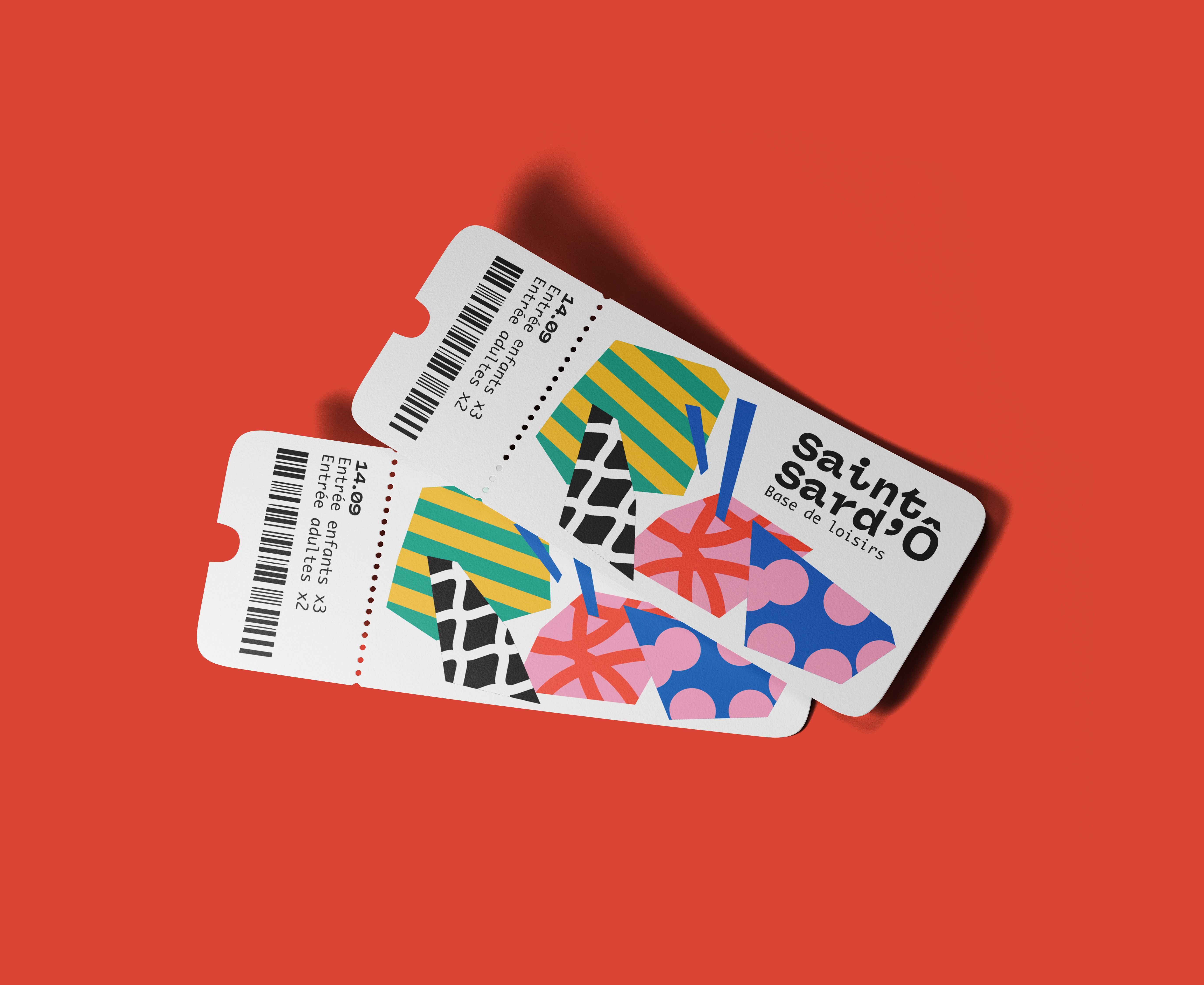 Design de billets d'entrée du parc pour enfants Saint-Sard'o