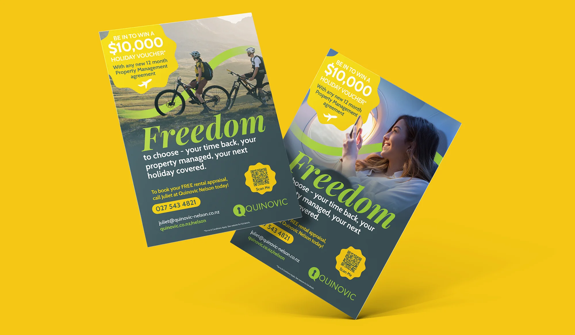 Quinovic campaign creative flyers