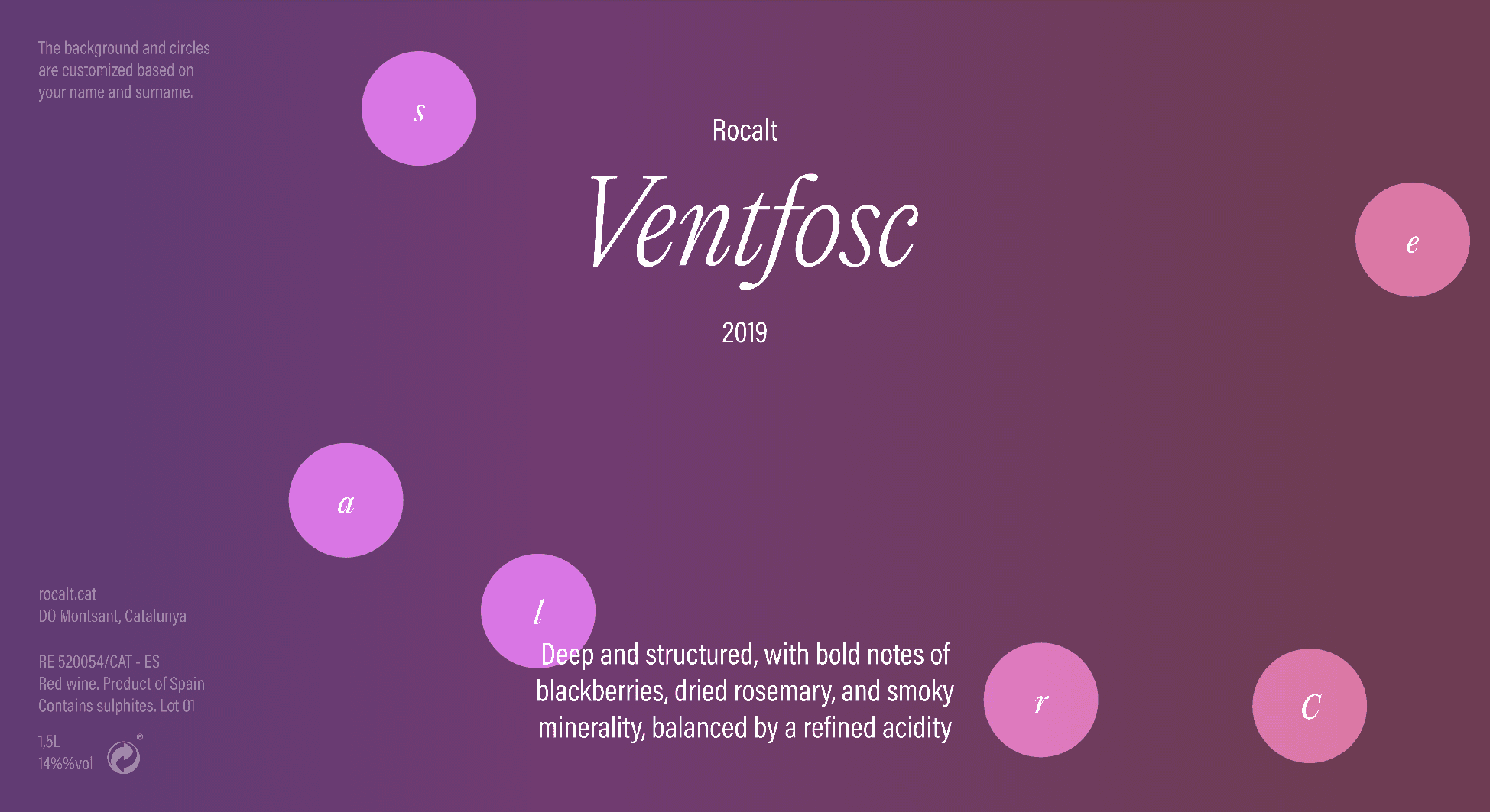 Ventfosc, brand identity and generative wine labels — Núria Gispert — Graphic and web designer