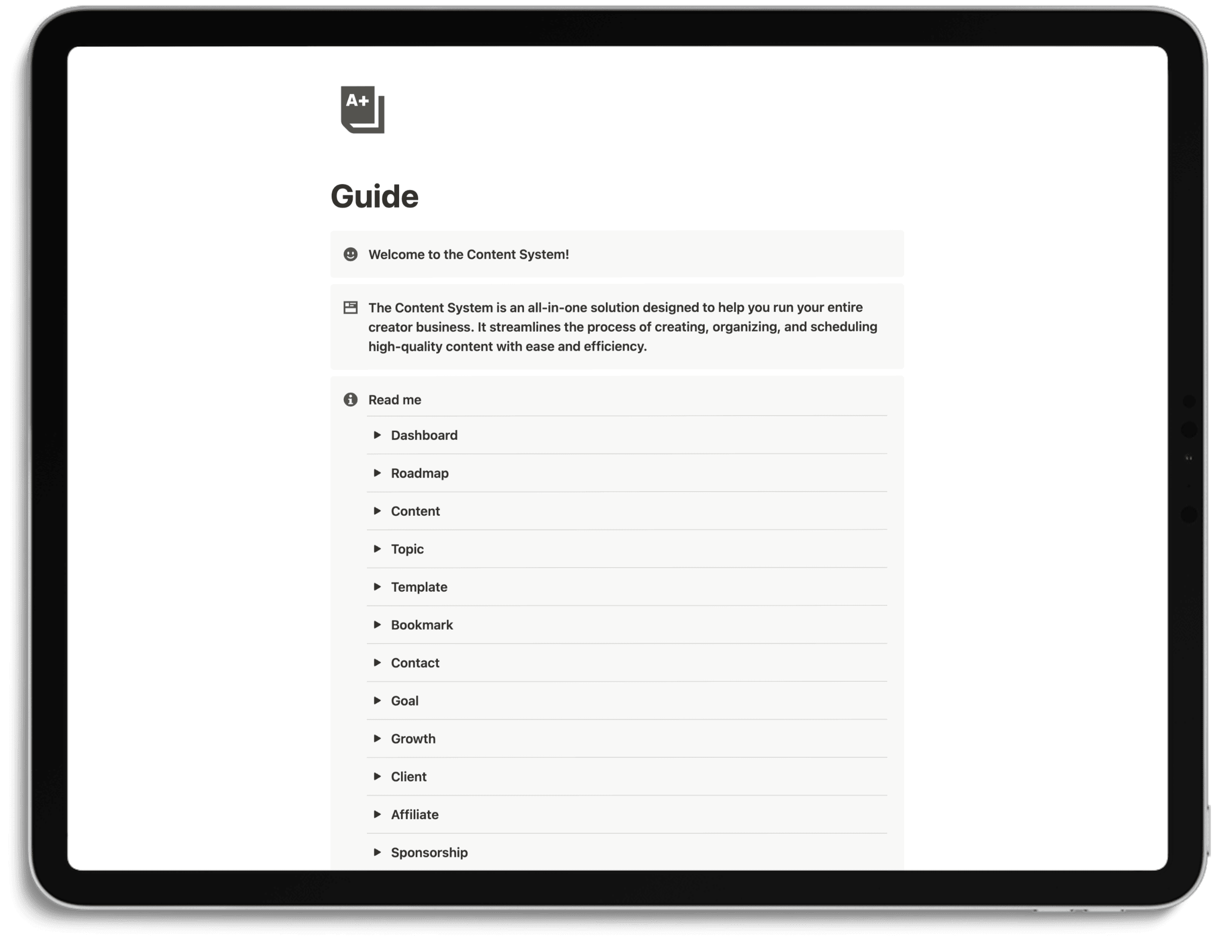 Notion Content System - Guide