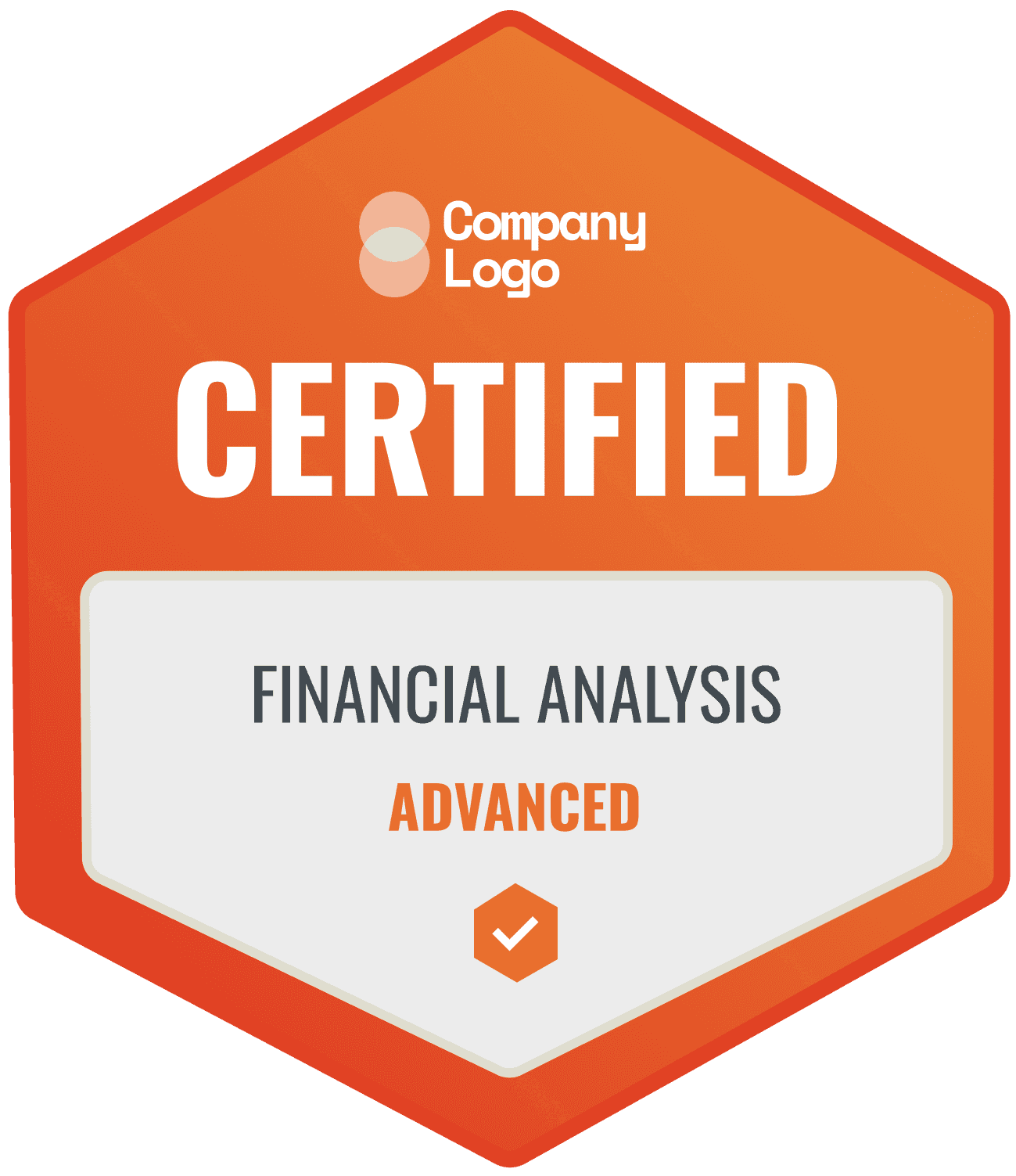 Wauld - Professional and bold orange completion badge template