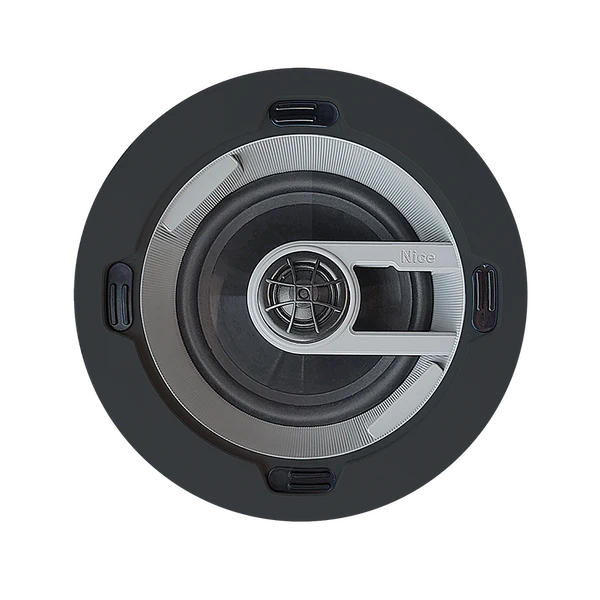 Modern in-ceiling speaker with "Nice" logo