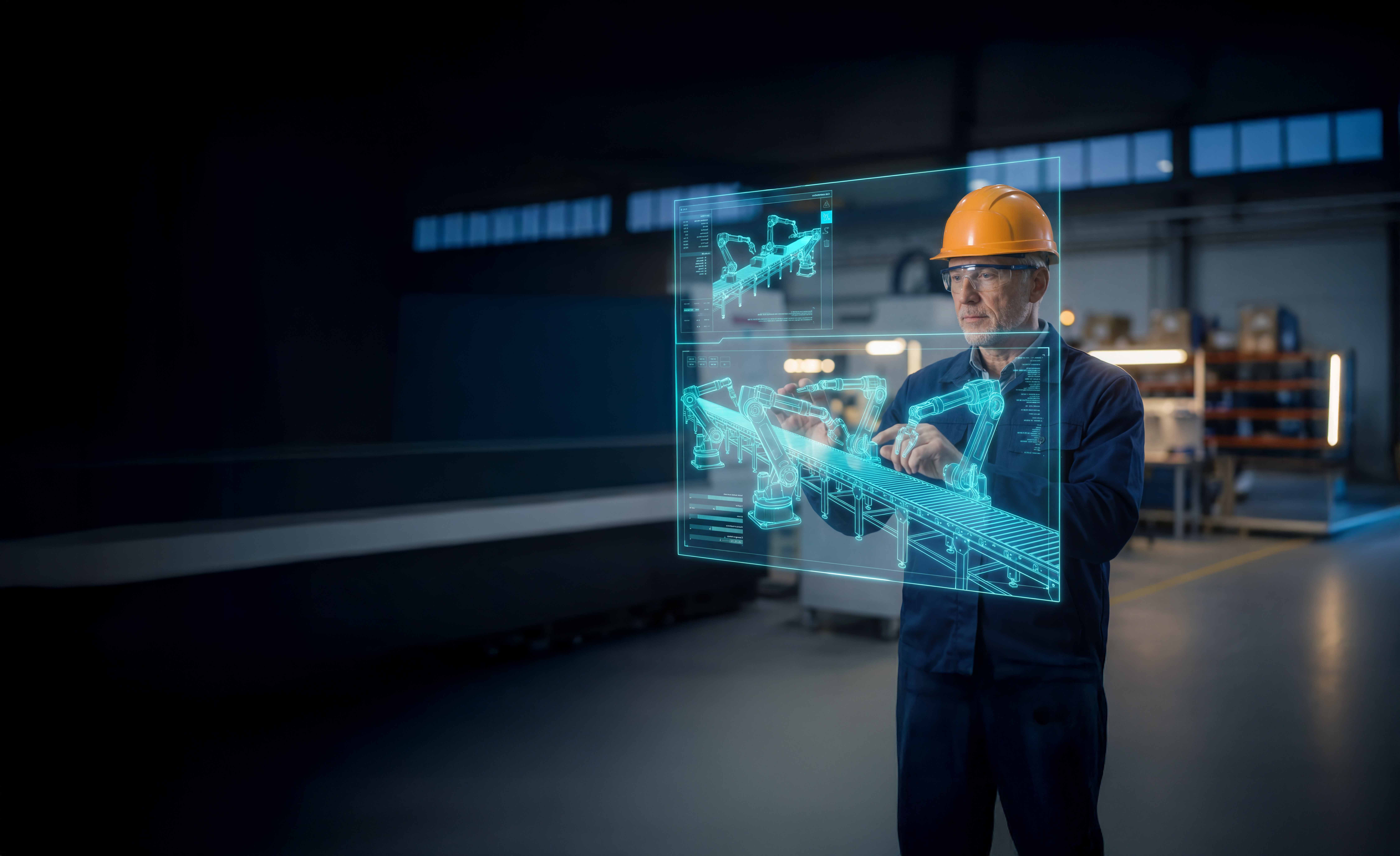 OT Experte mit Hologramm