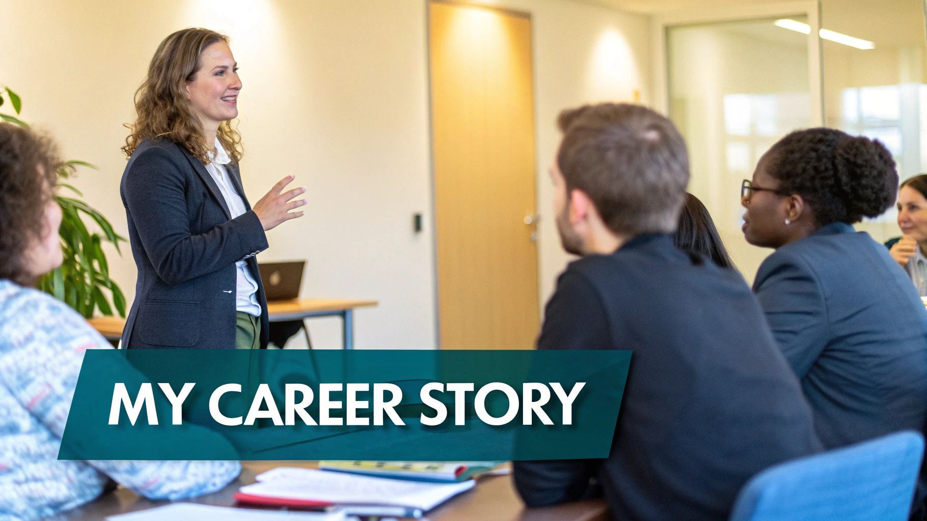 A person sharing a story with a group, illustrating the power of personal narratives