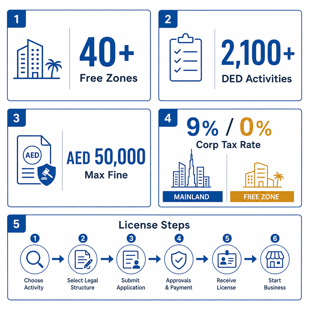 Infographic: Guide to Choosing the Right Business License in Dubai