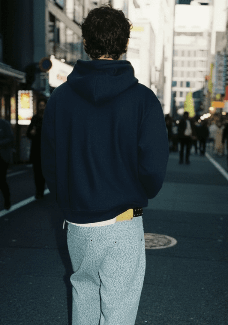 Blue Navy Oversized Hoodie