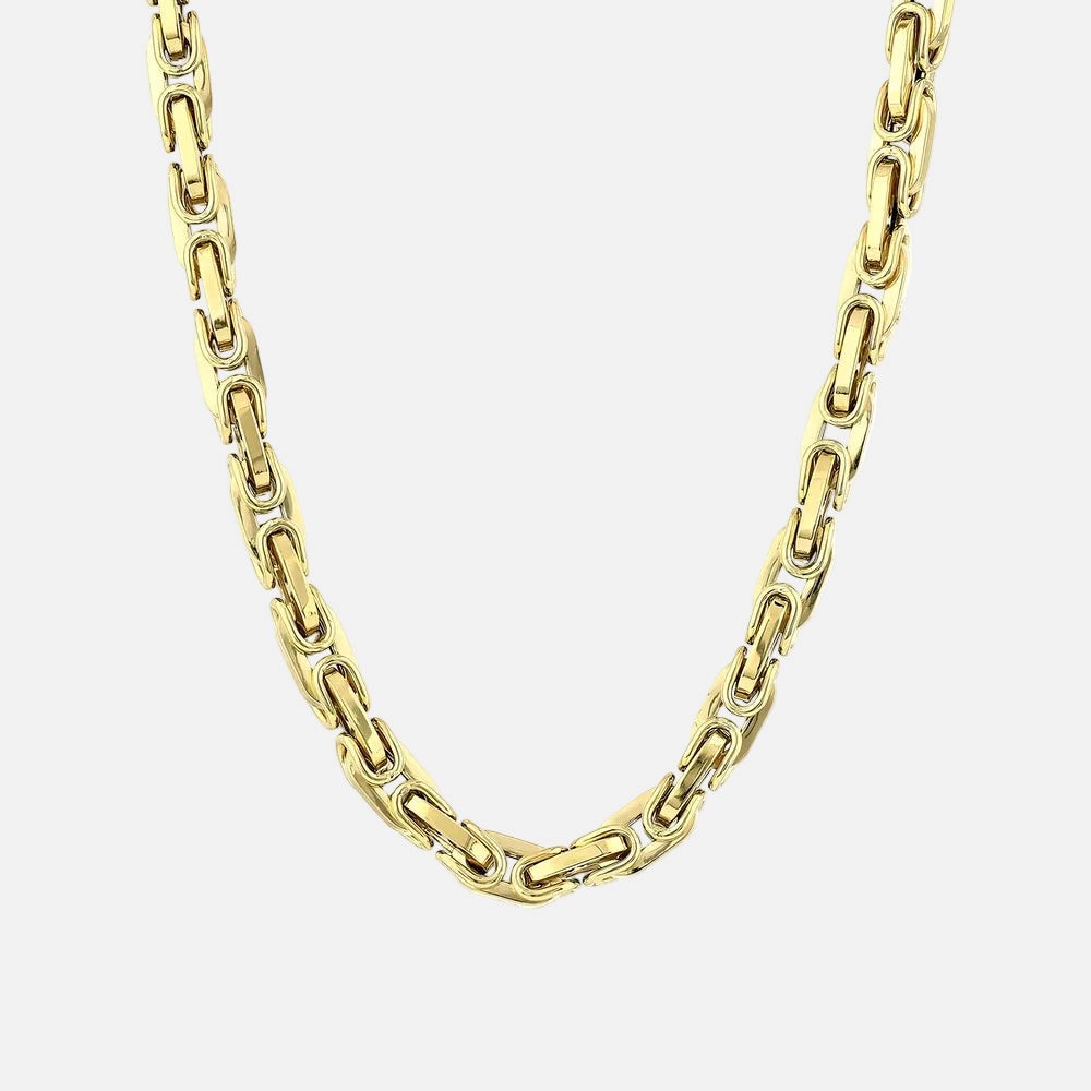 Assos Pırlanta 14 Ayar Altın Kral Zincir Şık Erkek Kolye