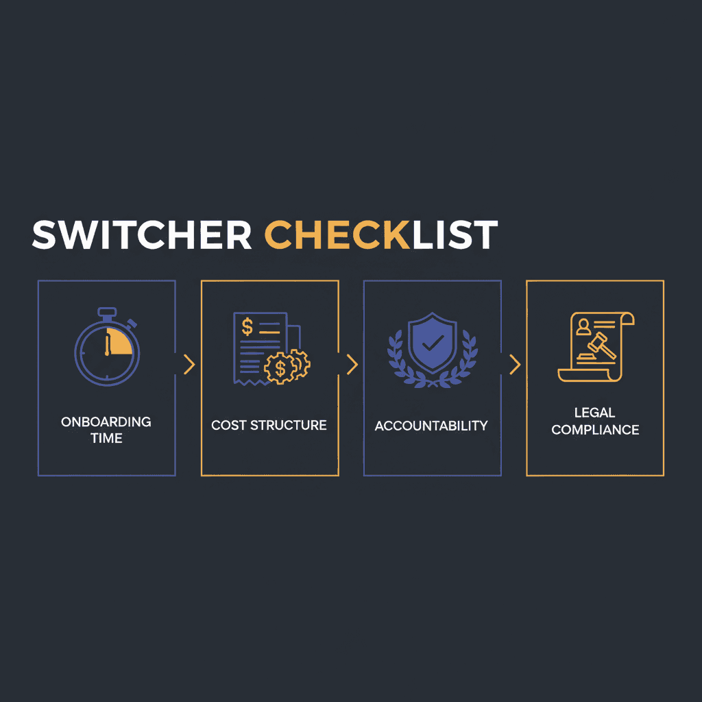 Switcher checklist for migrating from Toptal to alternative platforms