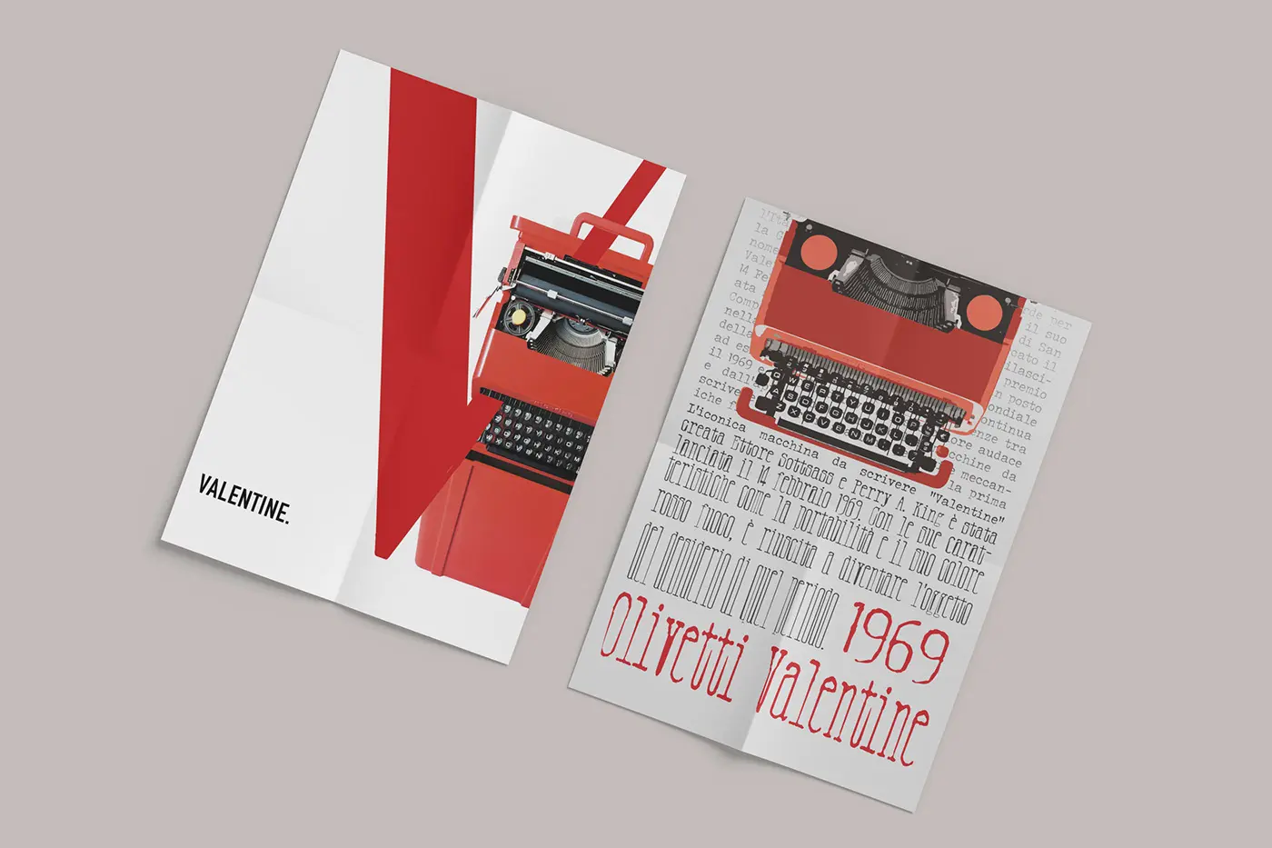 Simple and fashionable posters for italian brand