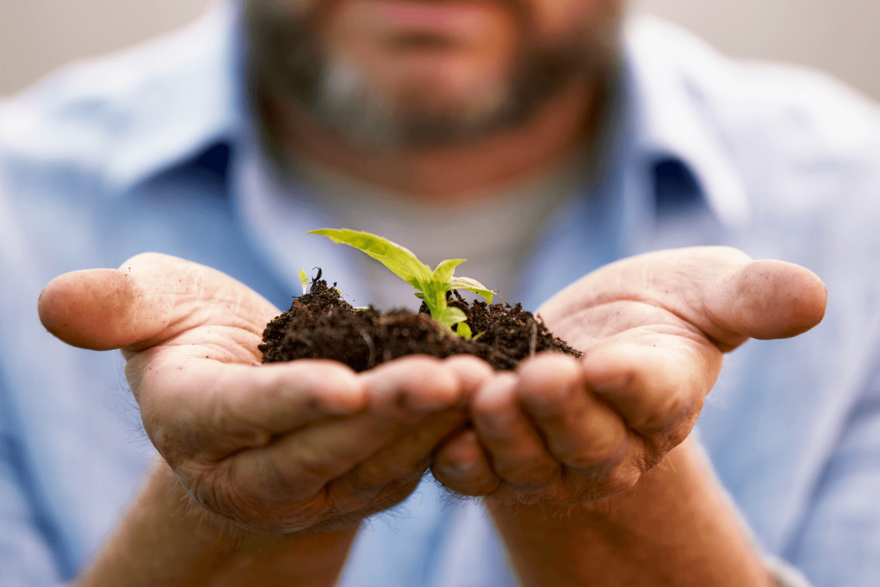 Drone shot of a running track at night