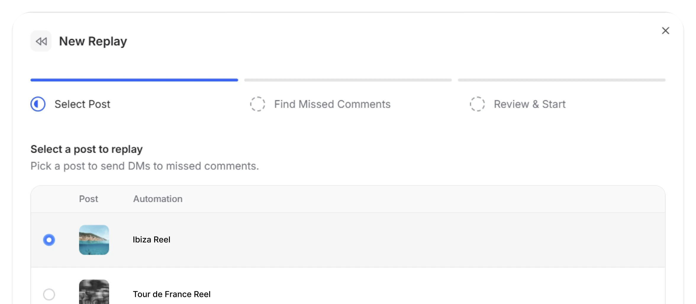 linkpush replay feature let's send DMs to missed comments