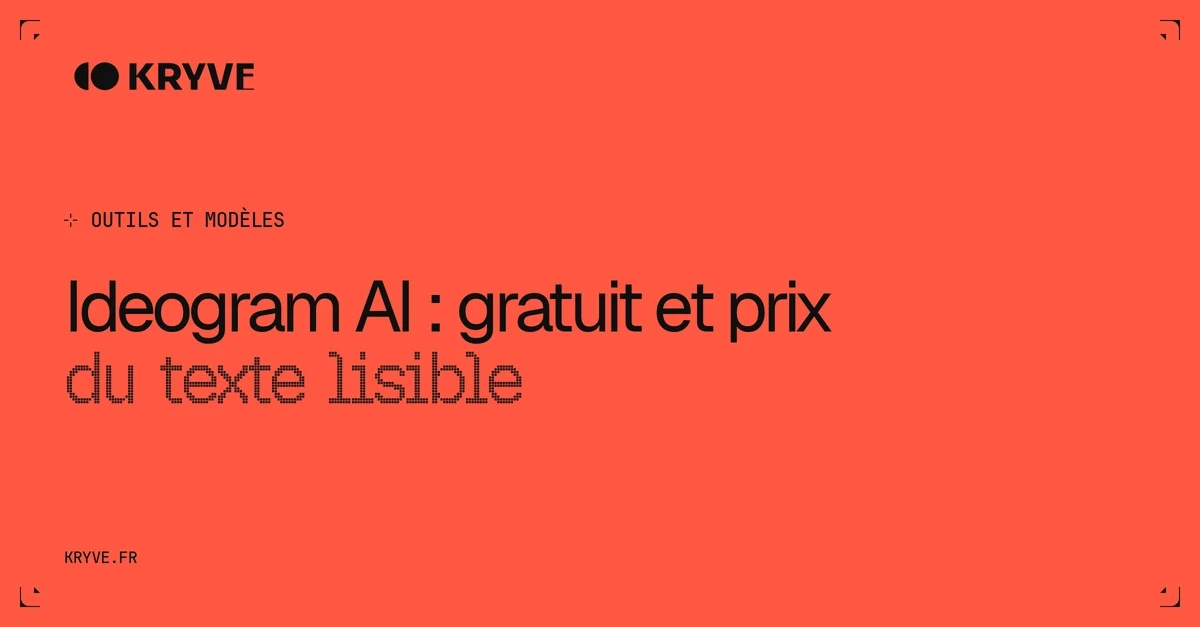 Ideogram : couverture Kryve, catégorie Outils et modèles