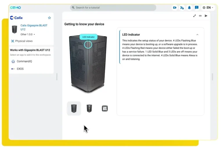 Device tour in Ozmo for Agents