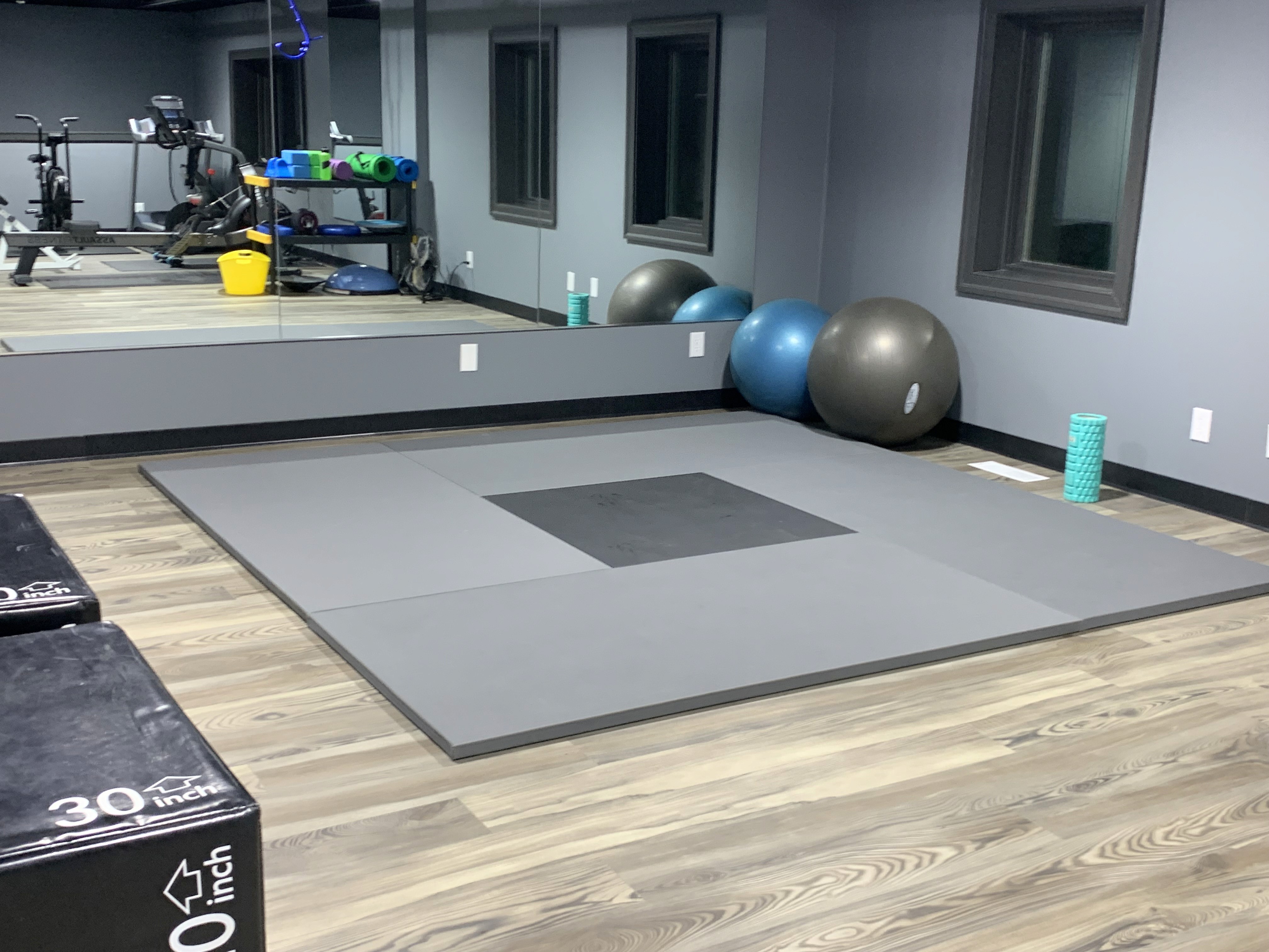 Private lesson area and stretch zone