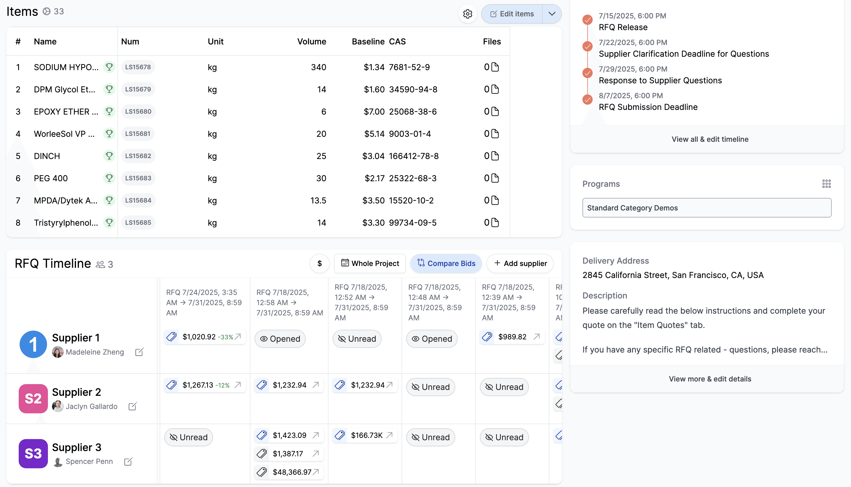 bill of materials management
