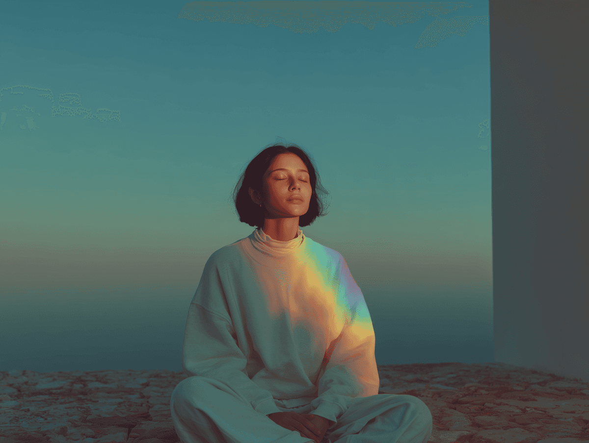 woman meditating