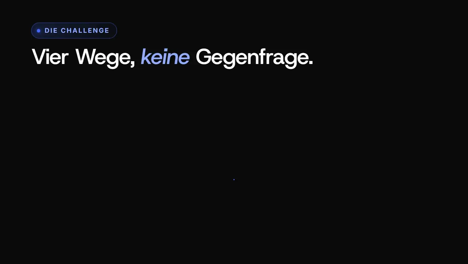 Animation: Vier Reaktionen nach ihrer Antwort ohne Gegenfrage: von dir erzählen, Statement machen, Beobachtung aussprechen, neues Thema ansprechen