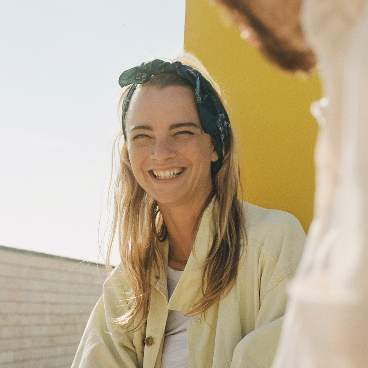 Woman smiling at camera