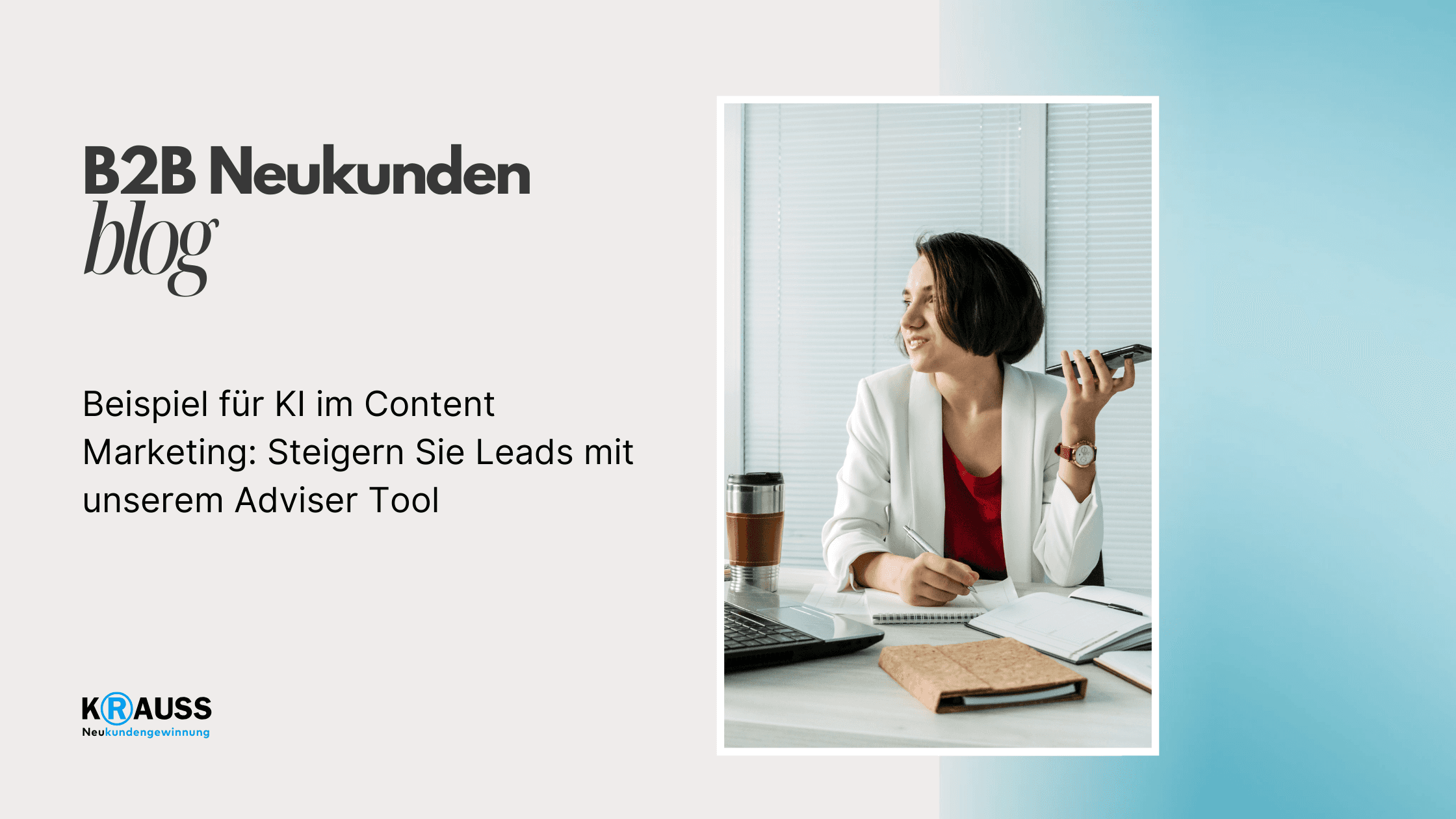 Beispiel für KI im Content Marketing: Steigern Sie Leads mit unserem Adviser Tool