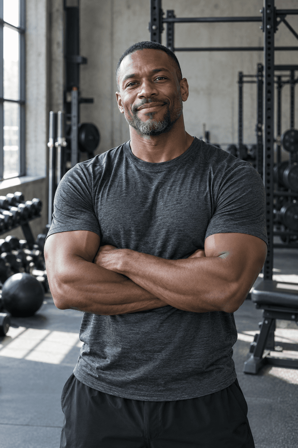 An experienced strength coach in the studio