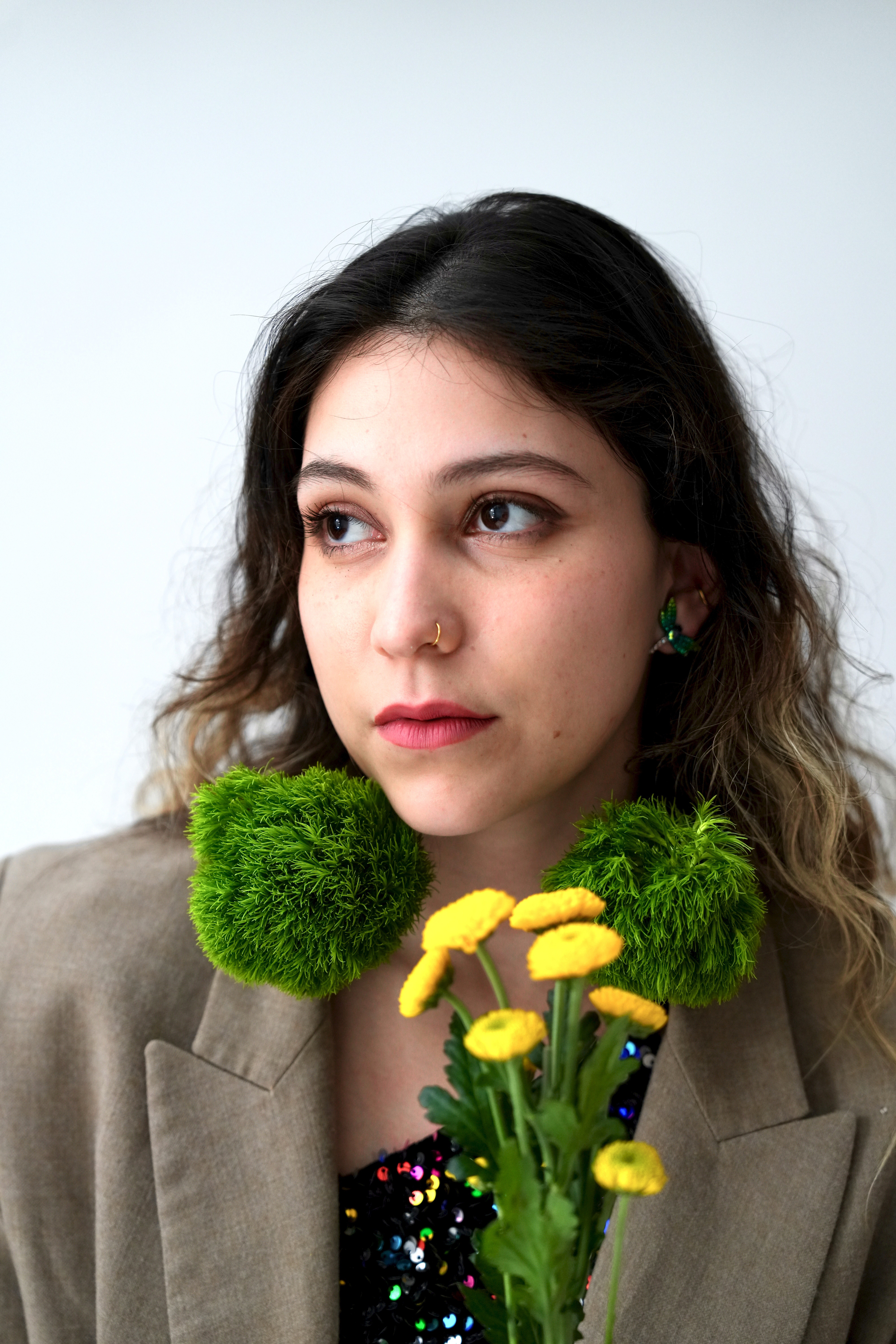 Stylish model in crowd