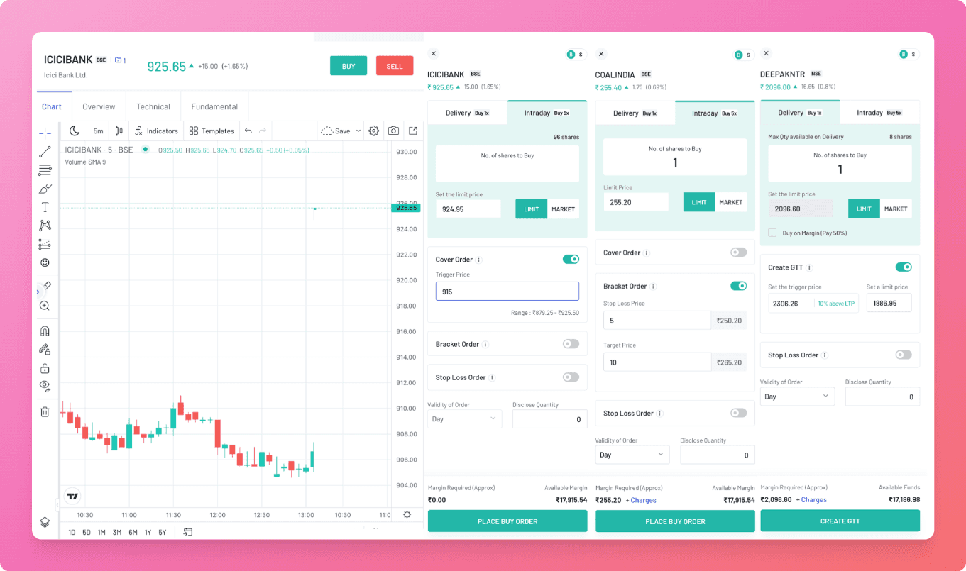 Angel One Trading App  Dashboad