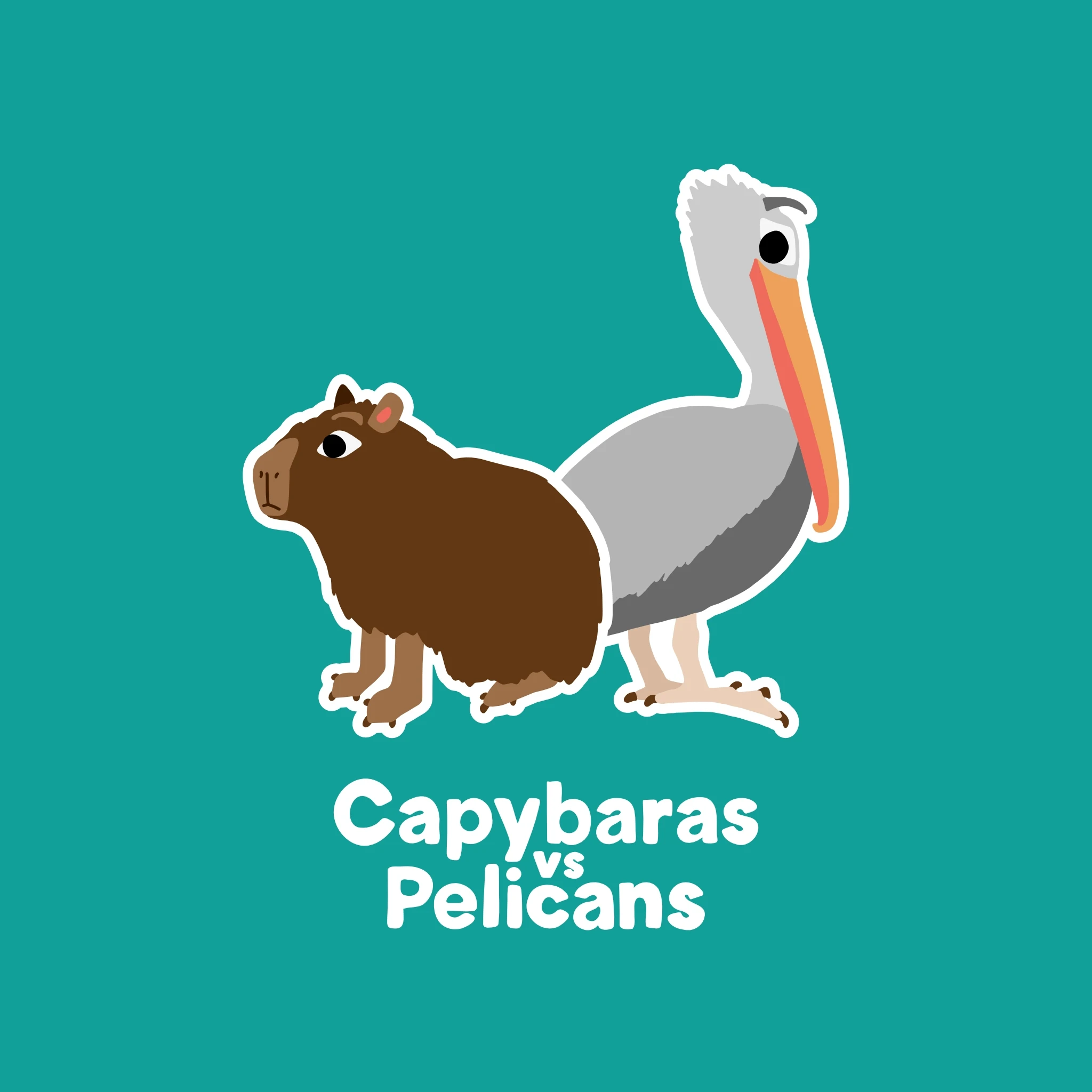 Capybaras vs Pelicans lockup.
