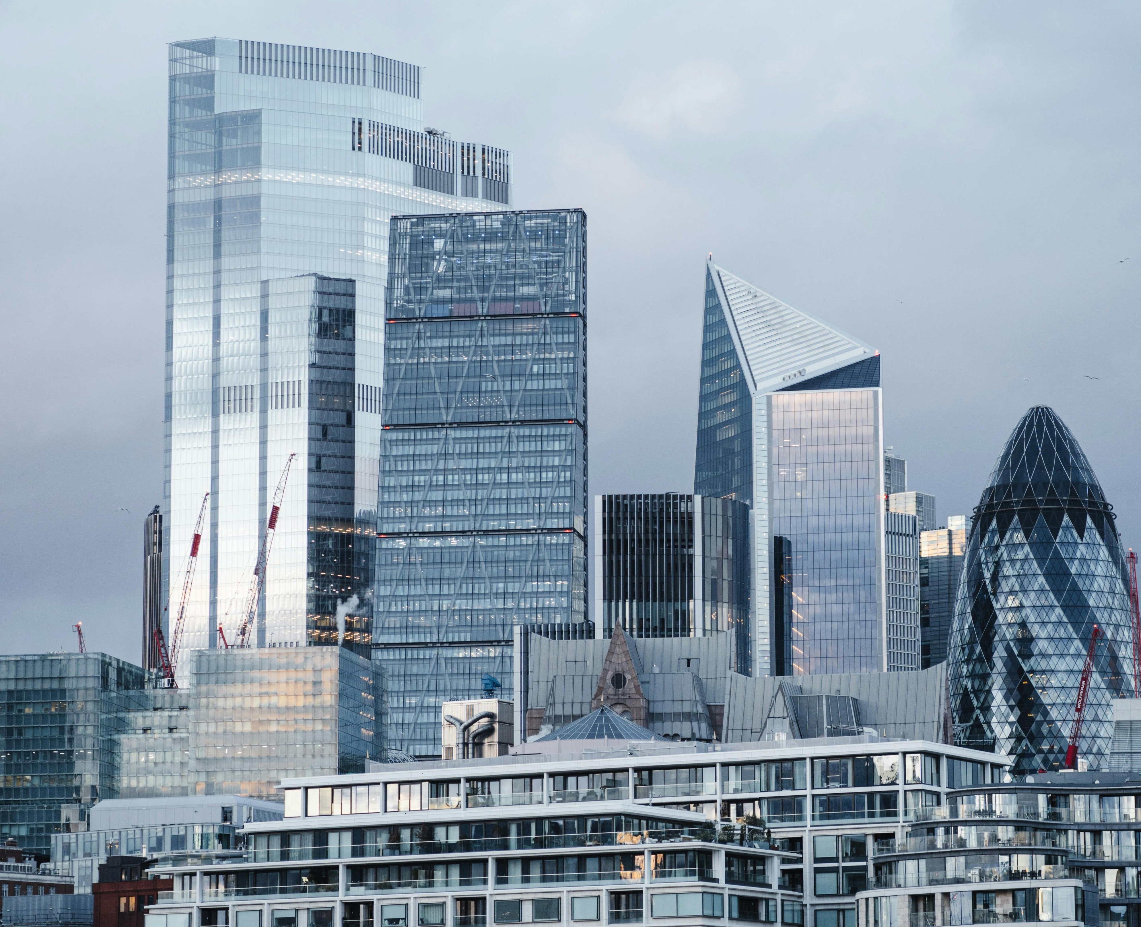 Modern skyscrapers in London city