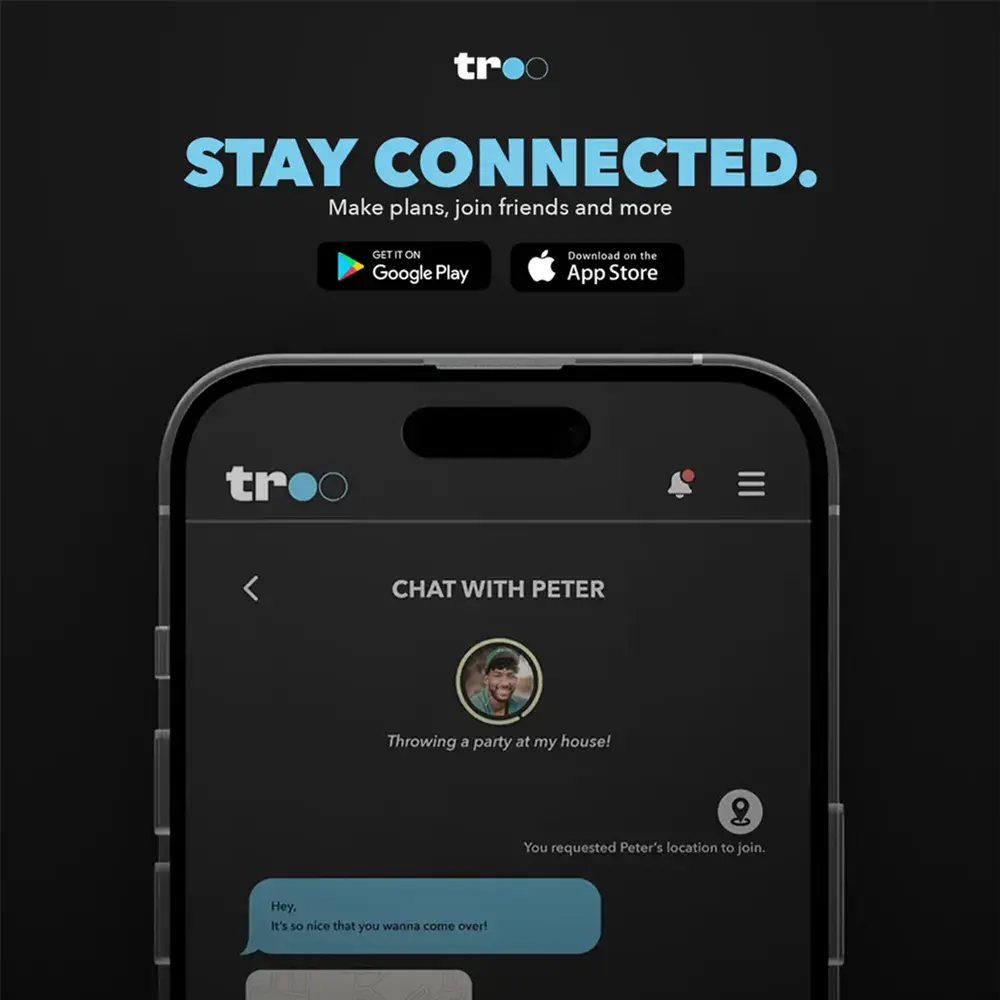 Anotho.io ad for troo app