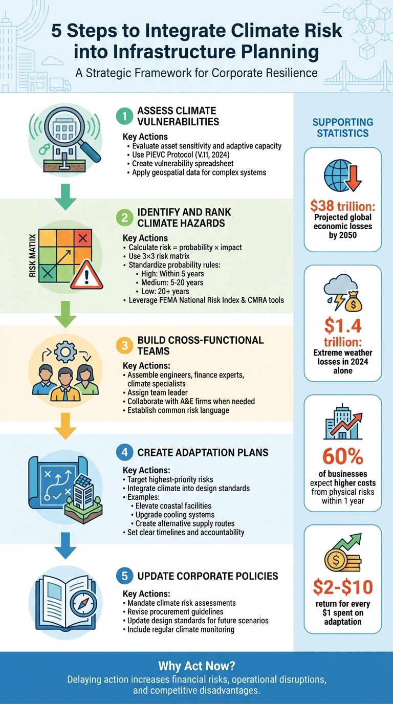 5-Step Process for Integrating Climate Risk into Corporate Infrastructure Planning