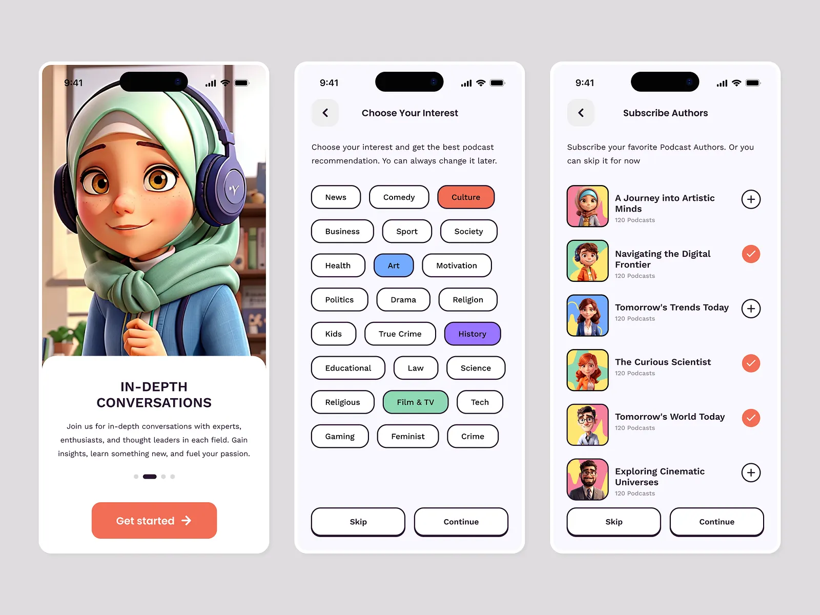 Image of PodStream Mobile Apps Design