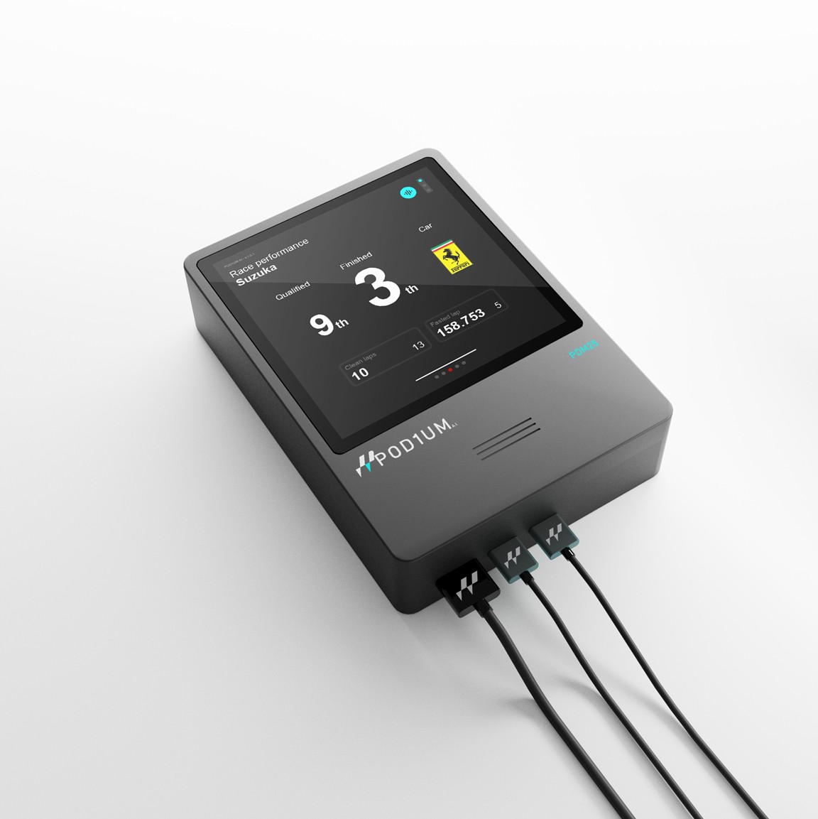 Device of Pod1um ai on white backhground