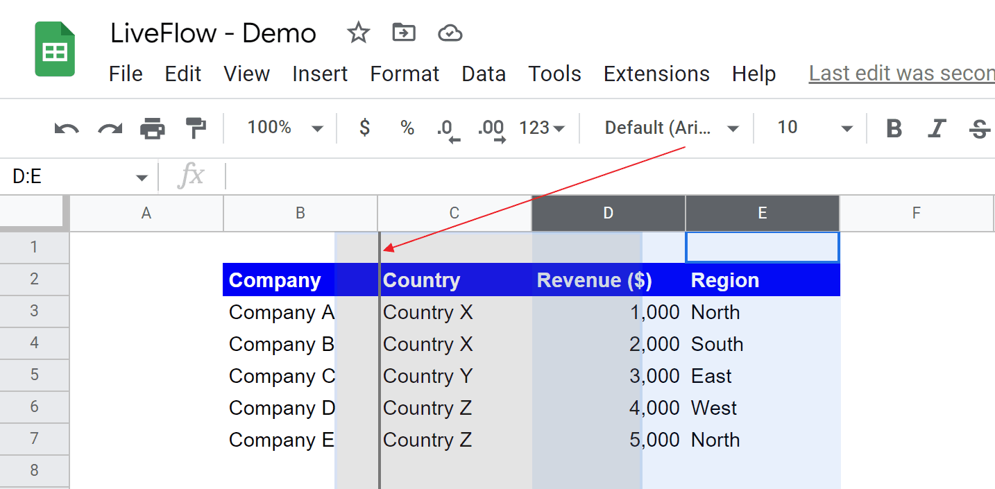 change the locations of multiple columns in
