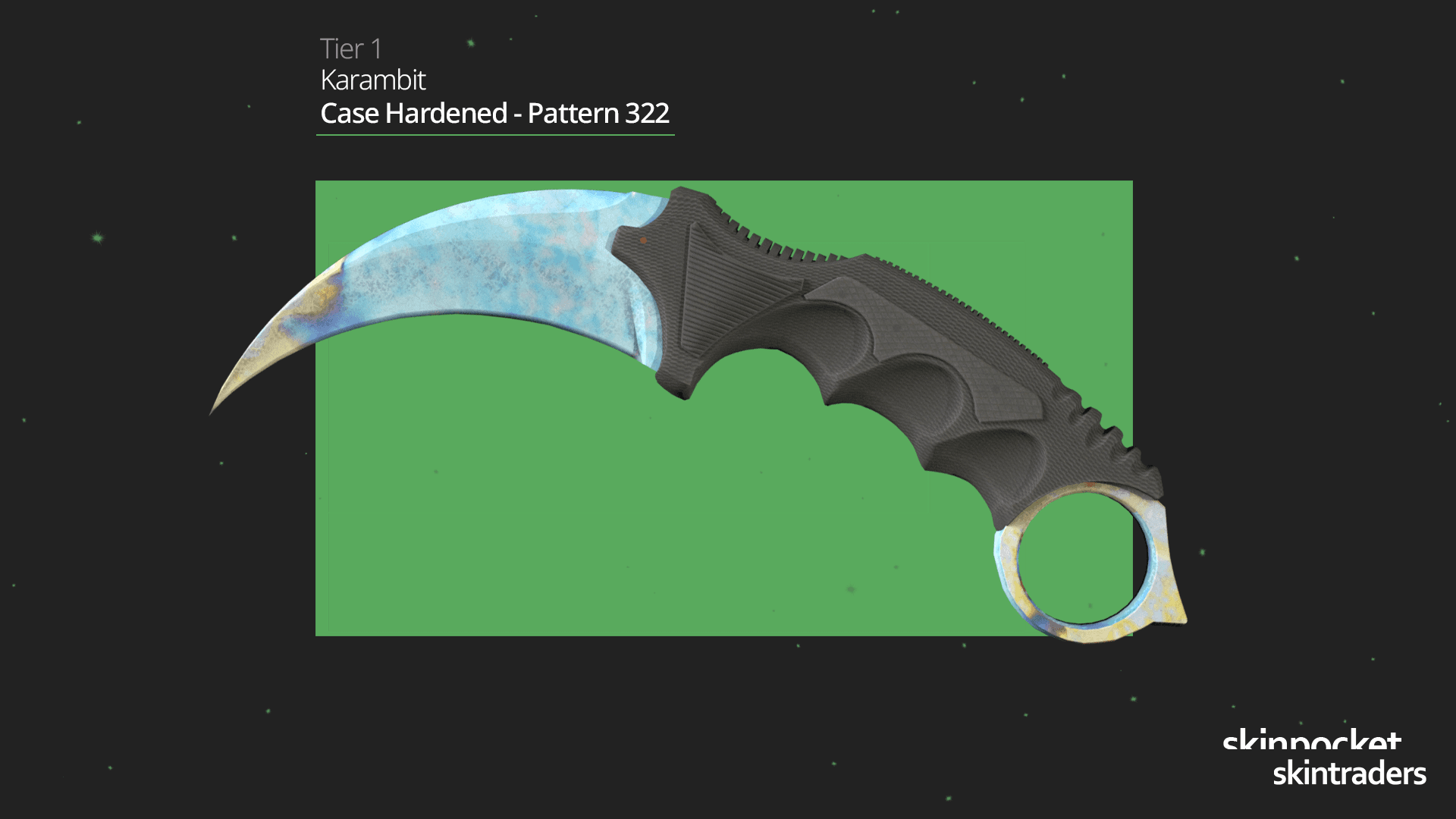 Karambit Case Hardened Pattern 322 Tier 1 Example