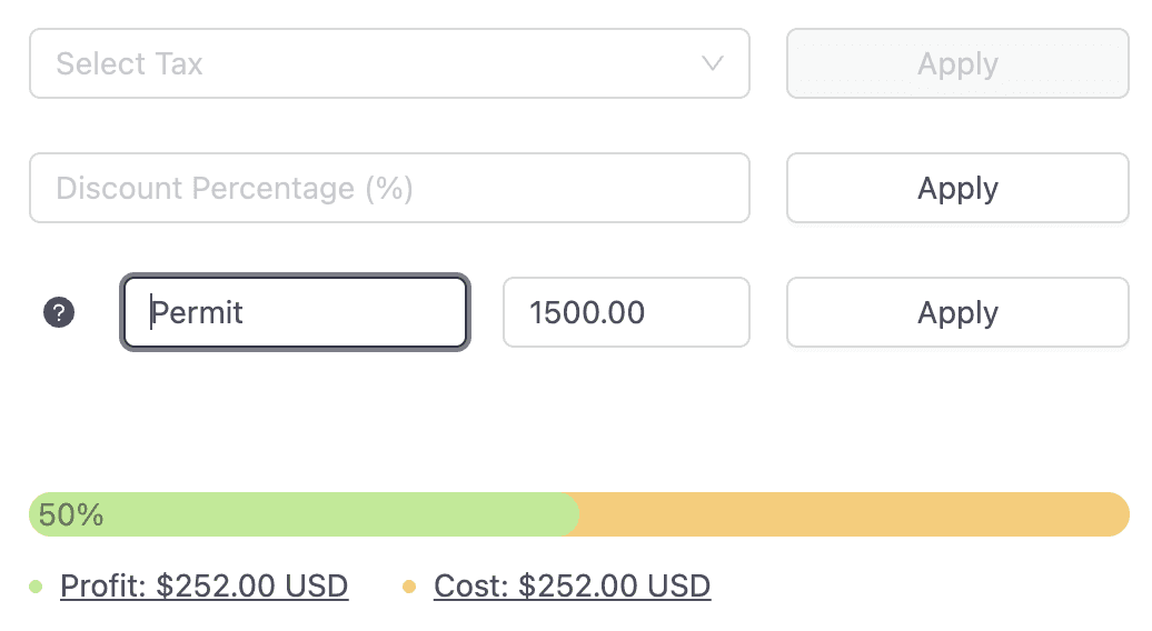 You can now easily add a non-taxable cost in your estimates with our new dedicated field.