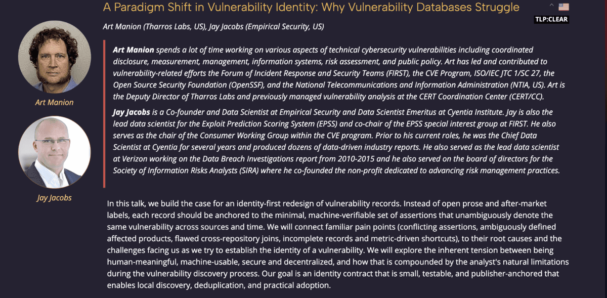 A Paradigm Shift in Vulnerability Identity
