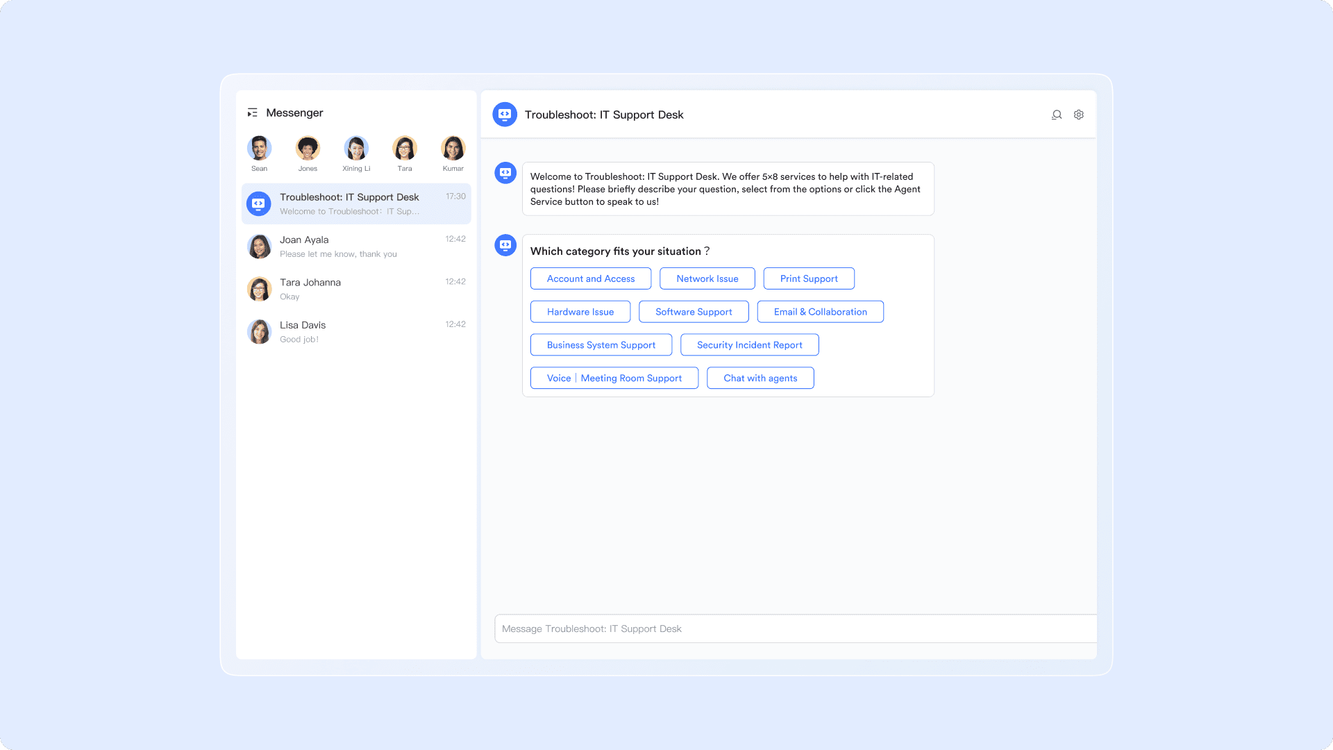Lark help desk to support and automate commonly asked IT questions
