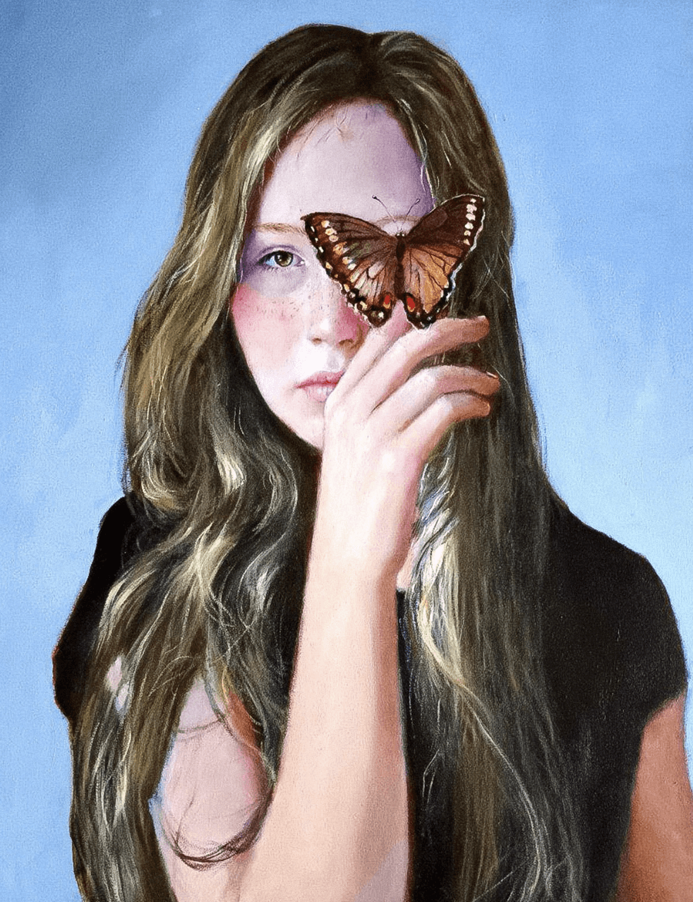 Monochromatic potrait of woman