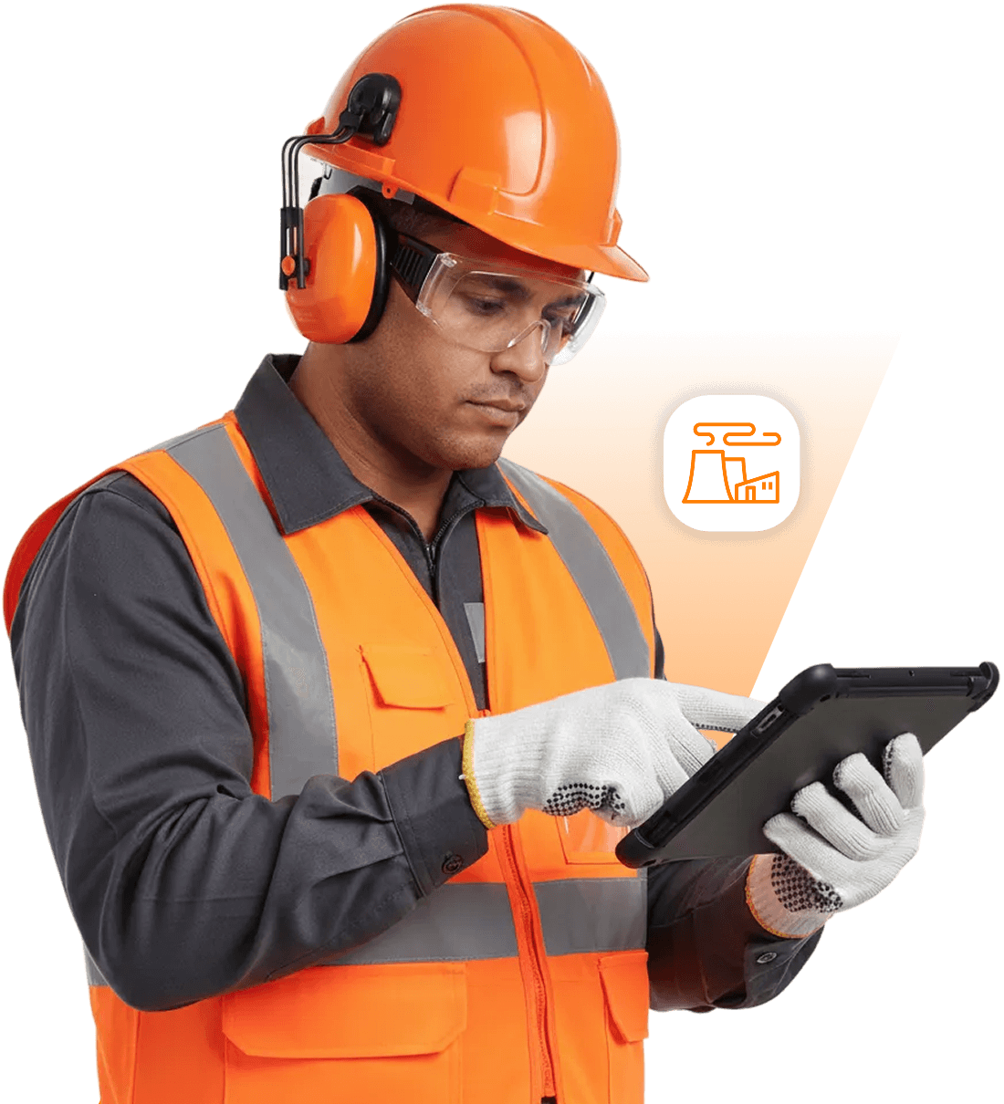 Homem de boné utilizando um tablet