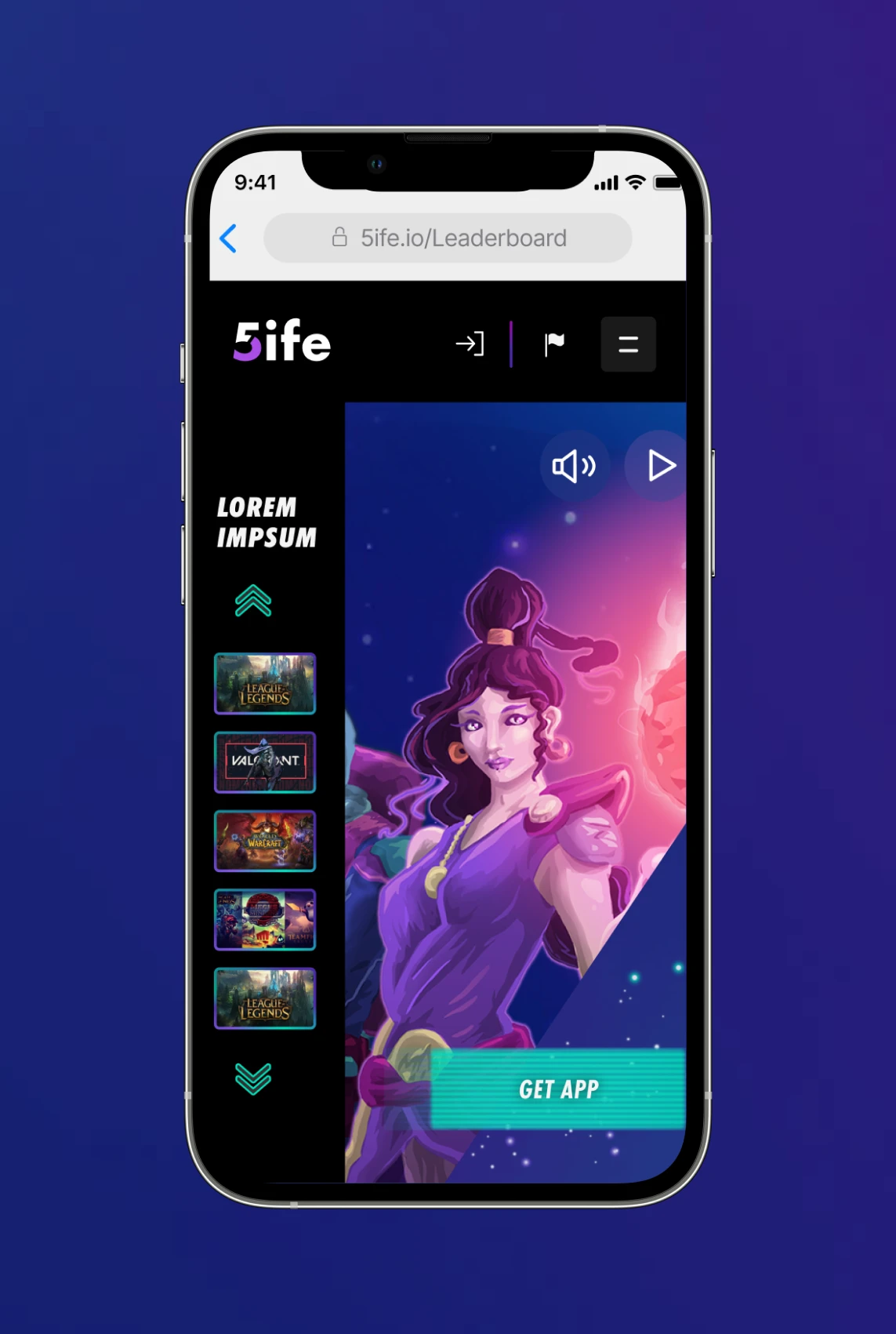 Mockup Mobile spezial Feature navigation links