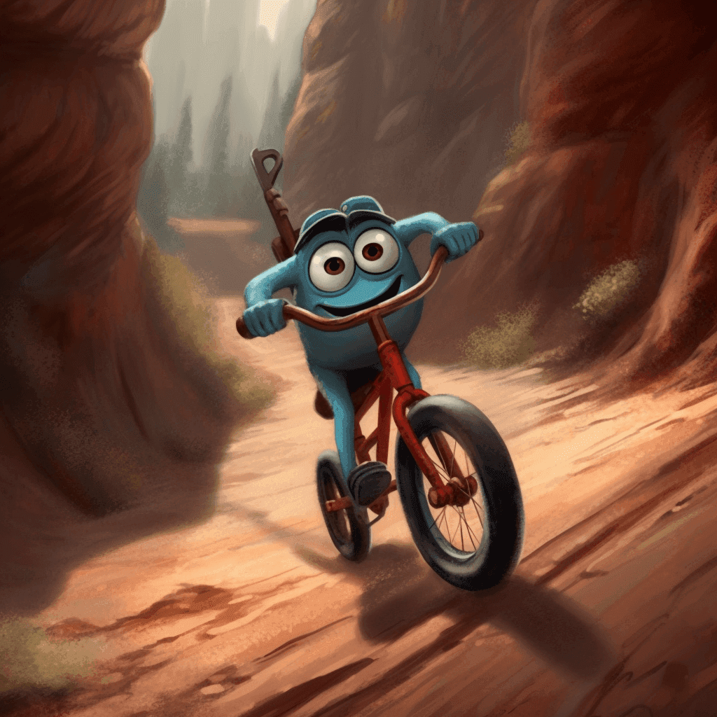 A monster on a bike