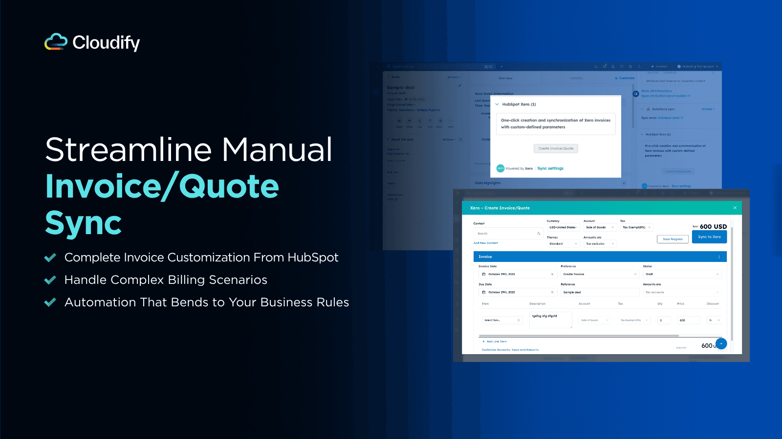 Customer and product sync