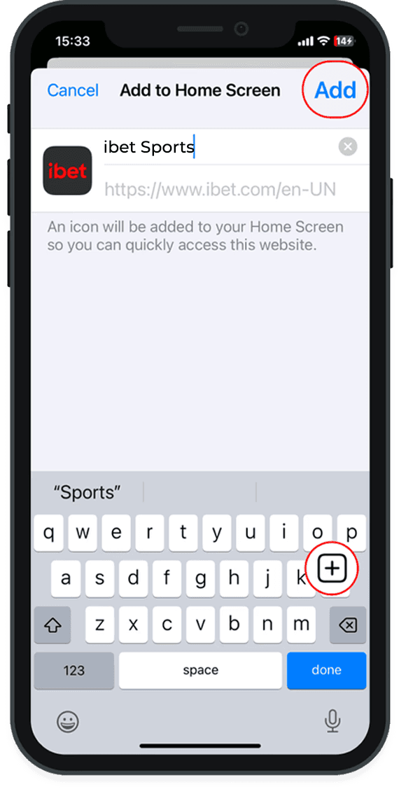 ibet iphone install PWA step 3